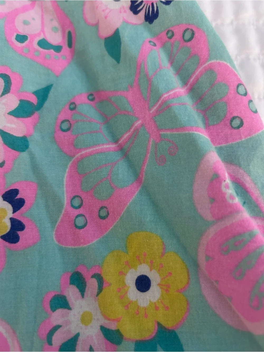 Sigrid Olsen Kids Aqua and Pink Floral Butterfly Dress. Size 6